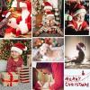 imageAmerican Trends Plush Santa Hat for Kids Unisex Red Velvet Santa Claus Hat for XmasRed