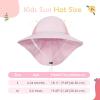 imageBaby Sun Hat Infant Toddler Kids Summer UPF 50 Protection Caps for Girls Boys Wide Brim Baby Beach Hats with Neck FlapRose Red