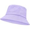 imageKids Bucket Hats Summer Sun Protection Beach Cap Cotton Unisex Kids Sun Hat Outdoor Visor Cap for Boys GirlsPurple