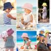 imageKids Bucket Hats Summer Sun Protection Beach Cap Cotton Unisex Kids Sun Hat Outdoor Visor Cap for Boys GirlsYellow