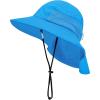 imageBaby Sun Hat Infant Toddler Kids Summer UPF 50 Protection Caps for Girls Boys Wide Brim Baby Beach Hats with Neck FlapBlue