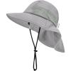 imageBaby Sun Hat Infant Toddler Kids Summer UPF 50 Protection Caps for Girls Boys Wide Brim Baby Beach Hats with Neck FlapGrey