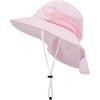 imageBaby Sun Hat Infant Toddler Kids Summer UPF 50 Protection Caps for Girls Boys Wide Brim Baby Beach Hats with Neck FlapPink