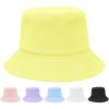 imageKids Bucket Hats Summer Sun Protection Beach Cap Cotton Unisex Kids Sun Hat Outdoor Visor Cap for Boys GirlsYellow
