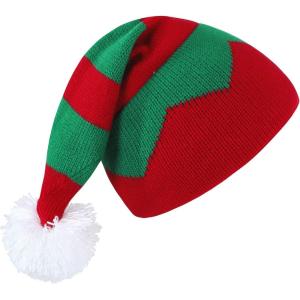imageAmerican Trends Christmas Santa Hat for Children Xmas Kids Knit Hat Soft Warm Baby Beanie for Baby Toddler InfantChristmas Red