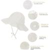 imageBaby Sun Hat Toddler Baby Girl Hats UPF 50 Summer Kids Beach Wide Brim Bucket CapsBeige Stripes
