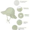 imageBaby Sun Hat Toddler Baby Girl Hats UPF 50 Summer Kids Beach Wide Brim Bucket CapsGreen Stripes