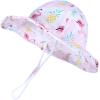 imageBaby Sun Hat Toddler Baby Girl Hats UPF 50 Summer Kids Beach Wide Brim Bucket CapsPink Flamingo