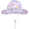 imageBaby Sun Hat Toddler Baby Girl Hats UPF 50 Summer Kids Beach Wide Brim Bucket CapsPink Flamingo