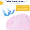 imageBaby Sun Hat Toddler Baby Girl Hats UPF 50 Summer Kids Beach Wide Brim Bucket CapsPink Stripes