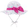imageBaby Sun Hat Toddler Baby Girl Hats UPF 50 Summer Kids Beach Wide Brim Bucket CapsRose Red Bow