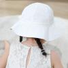 imageBaby Sun Hat Toddler Baby Girl Hats UPF 50 Summer Kids Beach Wide Brim Bucket CapsWhite