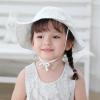 imageBaby Sun Hat Toddler Baby Girl Hats UPF 50 Summer Kids Beach Wide Brim Bucket CapsWhite