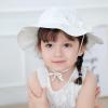 imageBaby Sun Hat Toddler Baby Girl Hats UPF 50 Summer Kids Beach Wide Brim Bucket CapsWhite