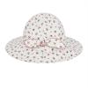 imageBaby Sun Hat Toddler Baby Girl Hats UPF 50 Summer Kids Beach Wide Brim Bucket CapsWhite Floral