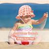 imageBaby Sun Hat Toddler Baby Girl Hats UPF 50 Summer Kids Beach Wide Brim Bucket CapsYellow Grid