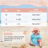 imageBaby Sun Hat Toddler Baby Girl Hats UPF 50 Summer Kids Beach Wide Brim Bucket CapsYellow Grid