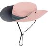 imageKids Sun Hat with Ponytail Hole UV Protection Wide Brim Summer Beach Bucket Cap Fishing Hat for GirlsMixed Pink