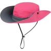 imageKids Sun Hat with Ponytail Hole UV Protection Wide Brim Summer Beach Bucket Cap Fishing Hat for GirlsMixed Watermelon Red