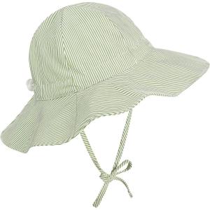 imageBaby Sun Hat Toddler Baby Girl Hats UPF 50 Summer Kids Beach Wide Brim Bucket CapsGreen Stripes