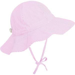 imageBaby Sun Hat Toddler Baby Girl Hats UPF 50 Summer Kids Beach Wide Brim Bucket CapsPink Stripes