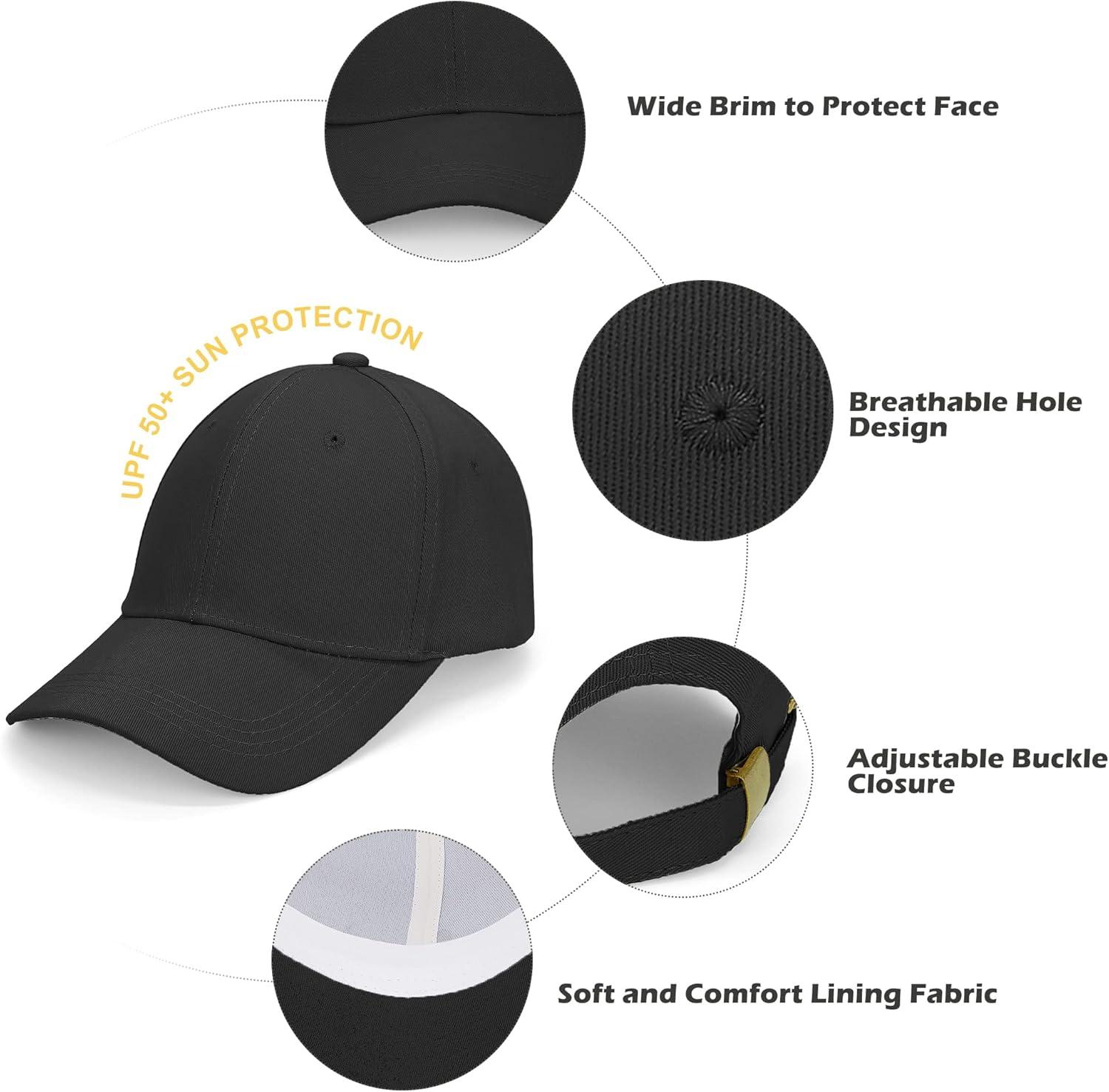 imageAmerican Trends Toddler Baseball Hat for Toddler Boy Kids Adjustable Baseball Cap Camouflage Boys HatB Black