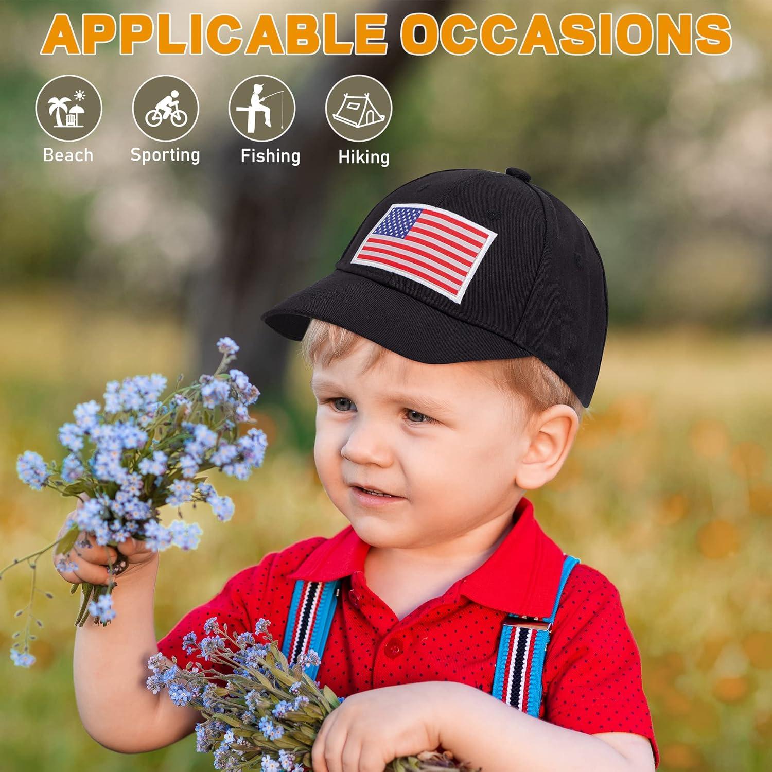 imageAmerican Trends Toddler Baseball Hat for Toddler Boy Kids Adjustable Baseball Cap Camouflage Boys HatC Red