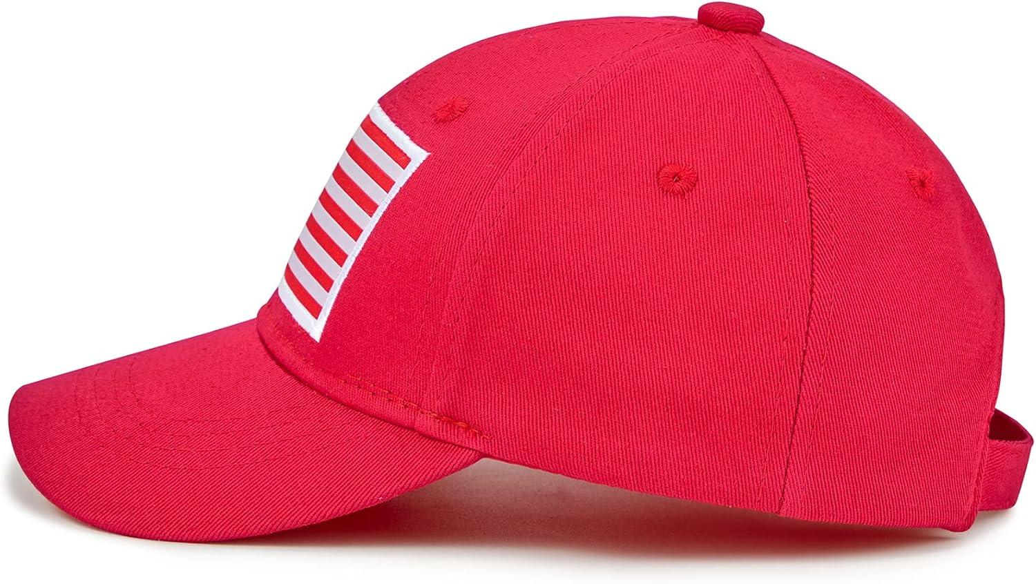 imageAmerican Trends Toddler Baseball Hat for Toddler Boy Kids Adjustable Baseball Cap Camouflage Boys HatC Red