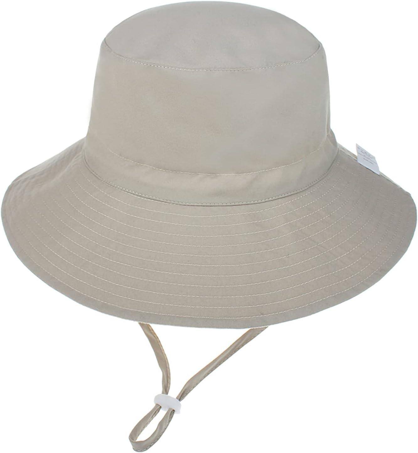 imageBaby Sun Hat Adjustable Cap Toddler Beach Summer Hats UPF 50 for Baby Girl BoyBeige