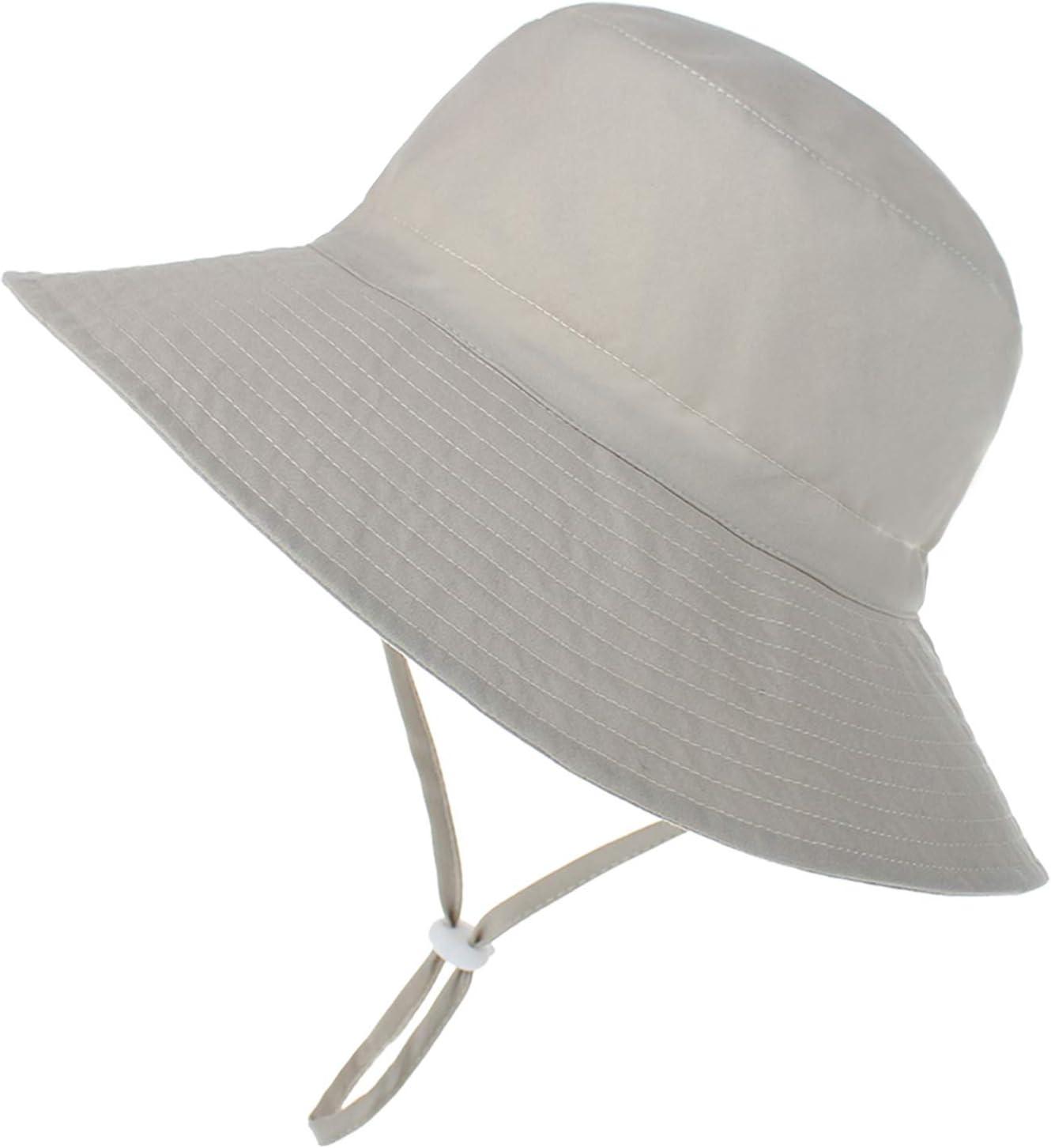 imageBaby Sun Hat Adjustable Cap Toddler Beach Summer Hats UPF 50 for Baby Girl BoyBeige