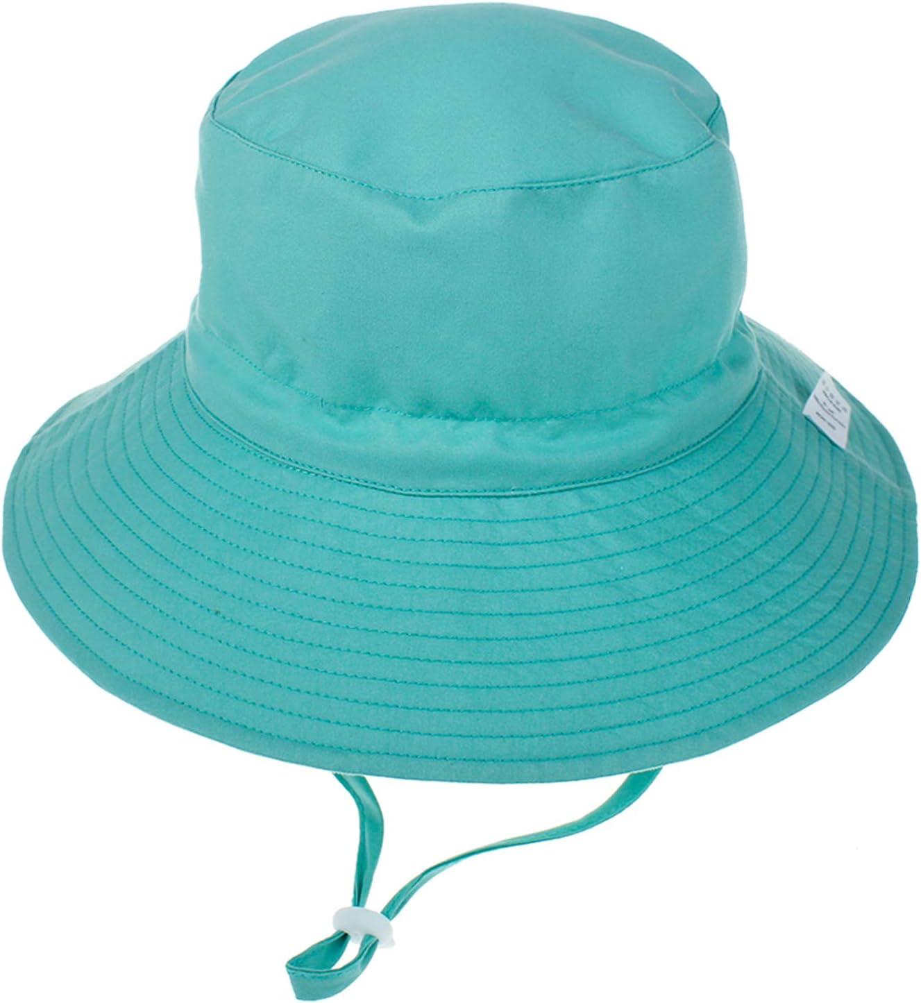 imageBaby Sun Hat Adjustable Cap Toddler Beach Summer Hats UPF 50 for Baby Girl BoyBluish Green