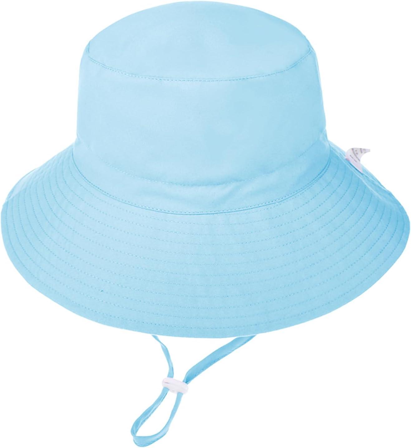 imageBaby Sun Hat Adjustable Cap Toddler Beach Summer Hats UPF 50 for Baby Girl BoyLight Blue