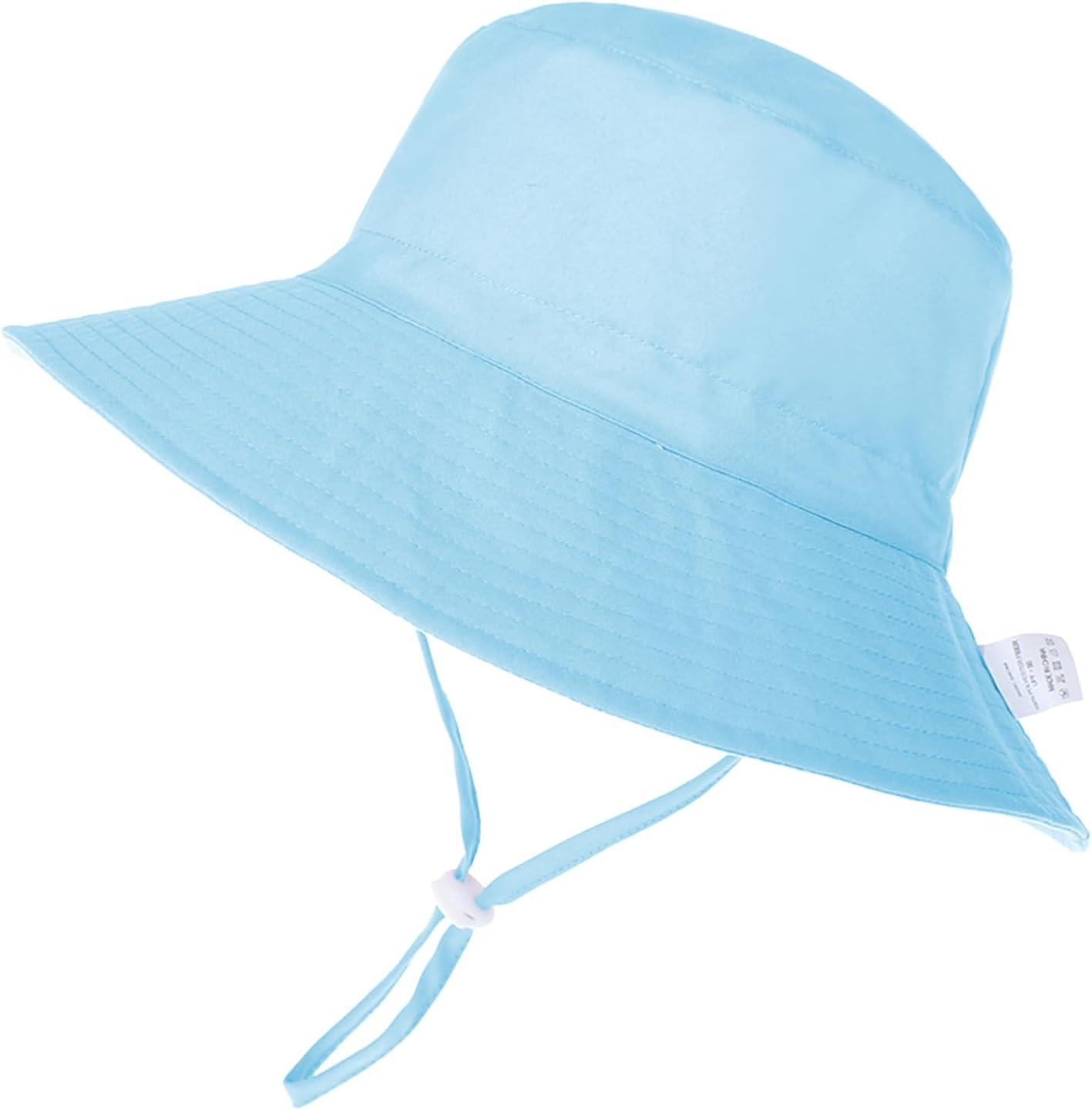 imageBaby Sun Hat Adjustable Cap Toddler Beach Summer Hats UPF 50 for Baby Girl BoyLight Blue