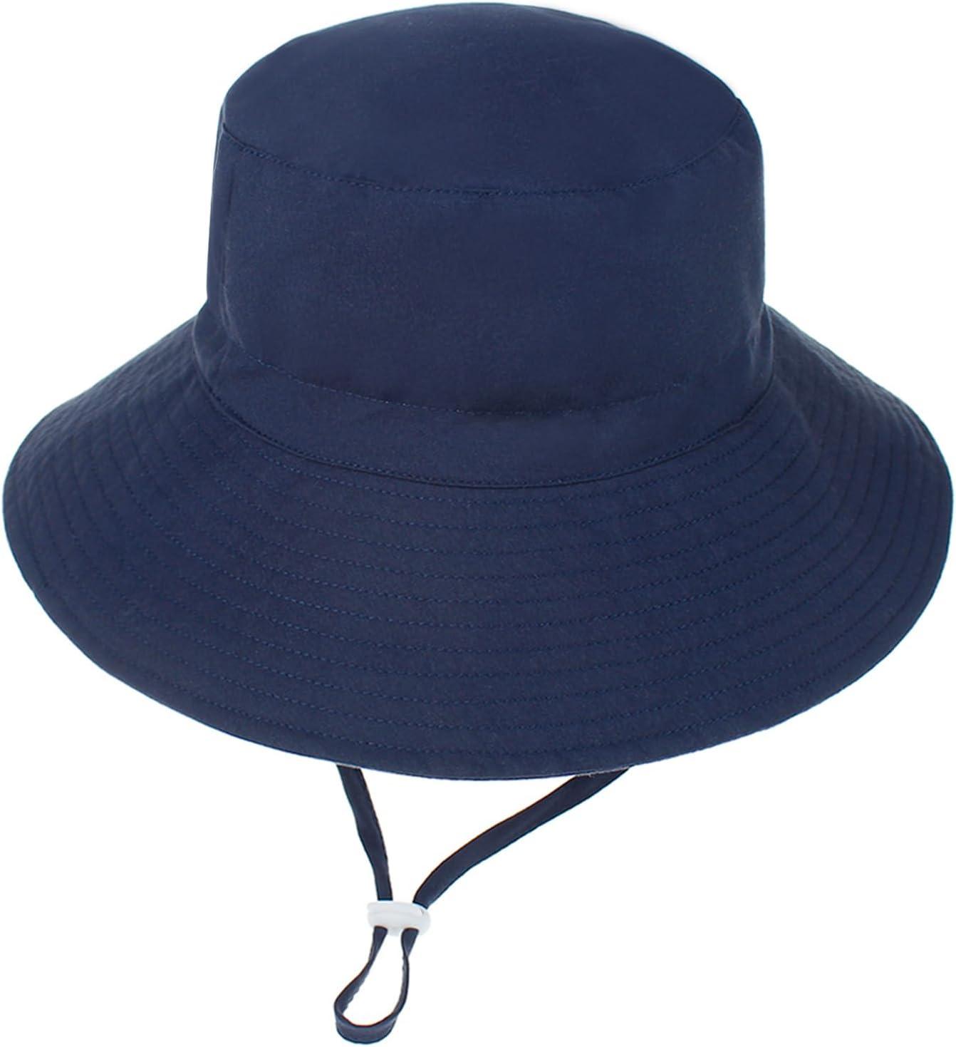 imageBaby Sun Hat Adjustable Cap Toddler Beach Summer Hats UPF 50 for Baby Girl BoyNavy