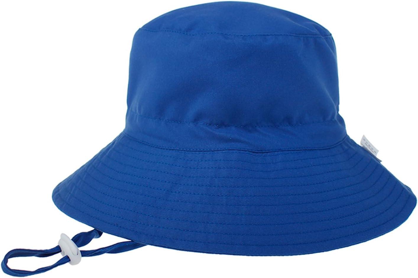 imageBaby Sun Hat Adjustable Cap Toddler Beach Summer Hats UPF 50 for Baby Girl BoySapphire Blue