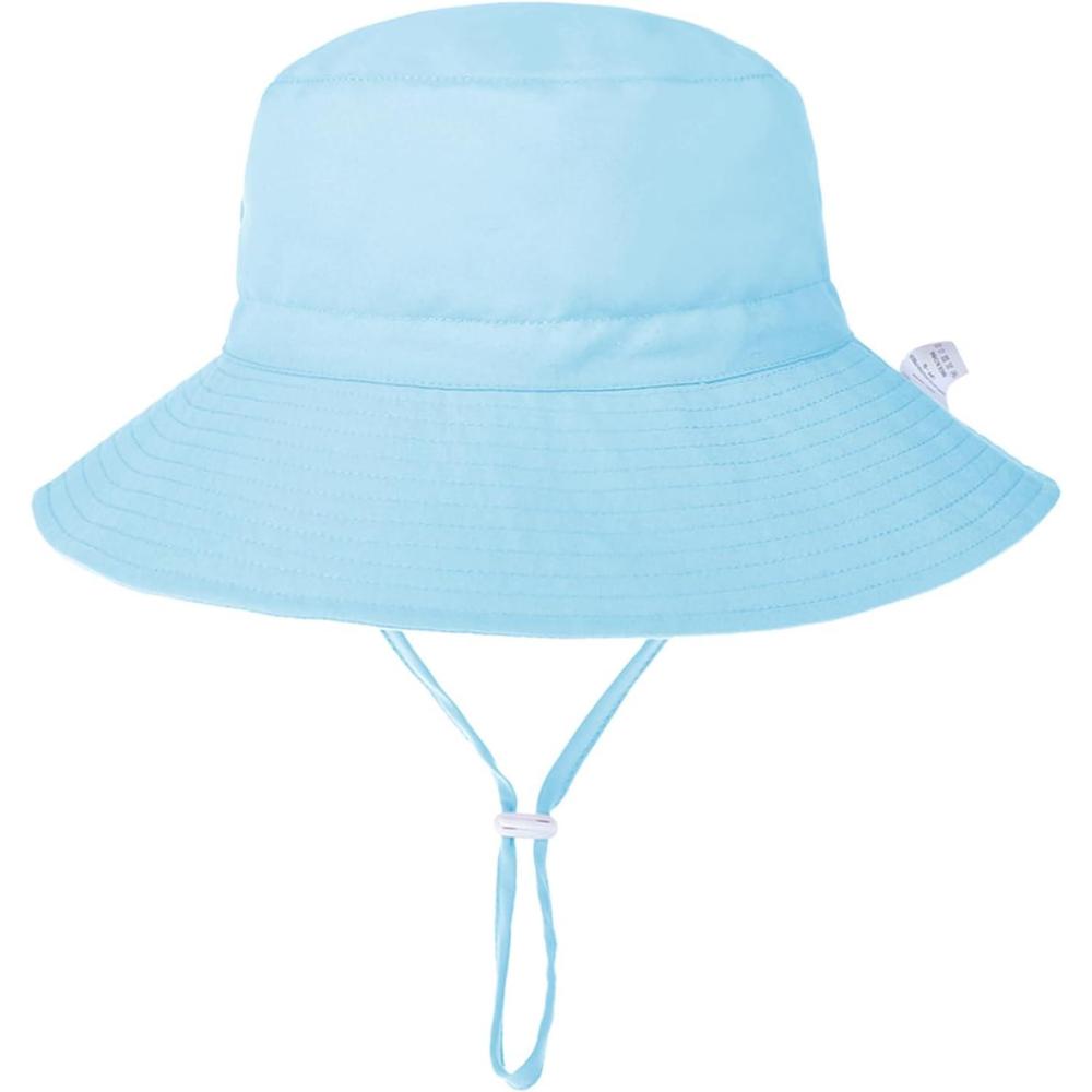 imageBaby Sun Hat Adjustable Cap Toddler Beach Summer Hats UPF 50 for Baby Girl BoyLight Blue