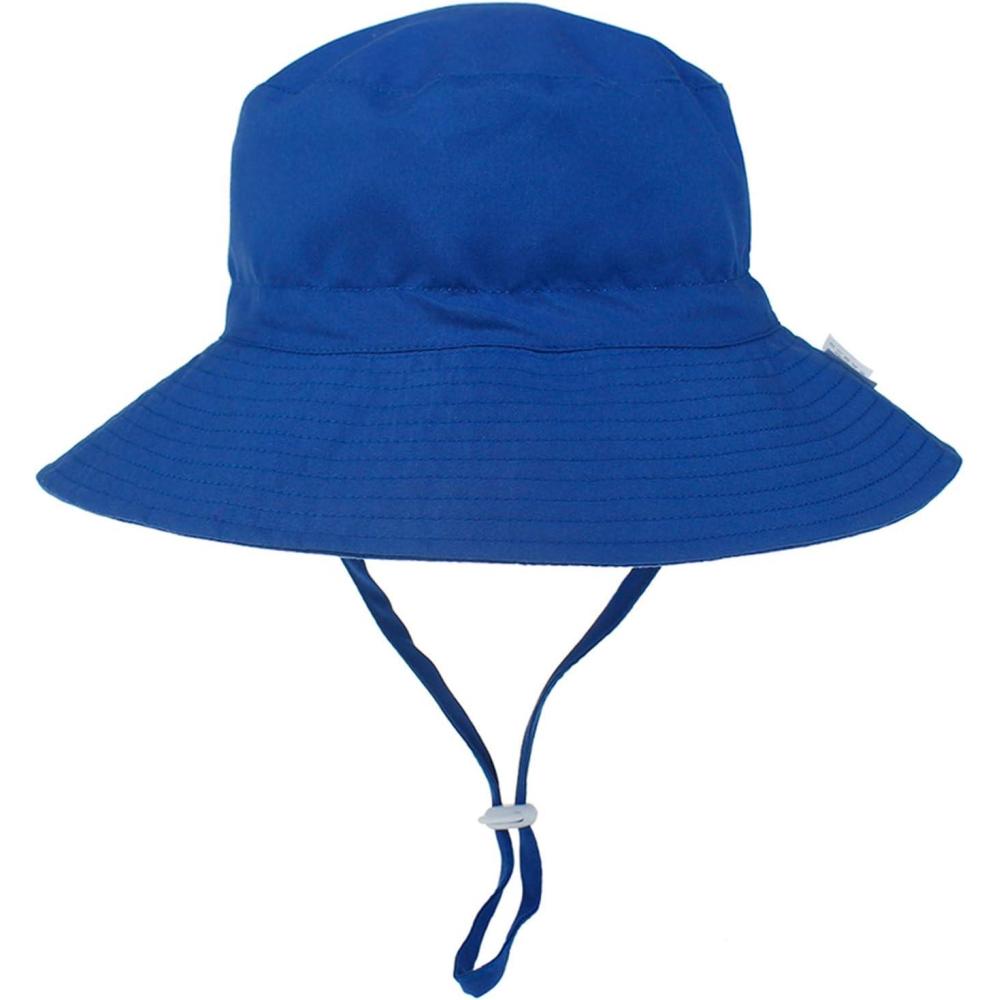 imageBaby Sun Hat Adjustable Cap Toddler Beach Summer Hats UPF 50 for Baby Girl BoySapphire Blue
