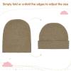 imageAmerican Trends Baby Beanies for Boys Girls Newborn Infant Hat with Mittens Cute Cotton Hospital Hats for 06 MonthsA 3 Pack Black  Gray  Dark Gray