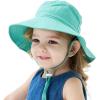 imageBaby Sun Hat Adjustable Cap Toddler Beach Summer Hats UPF 50 for Baby Girl BoyBluish Green