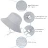 imageBaby Sun Hat Adjustable Cap Toddler Beach Summer Hats UPF 50 for Baby Girl BoyGray