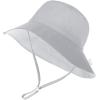 imageBaby Sun Hat Adjustable Cap Toddler Beach Summer Hats UPF 50 for Baby Girl BoyGray