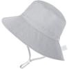 imageBaby Sun Hat Adjustable Cap Toddler Beach Summer Hats UPF 50 for Baby Girl BoyGray
