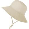 imageBaby Sun Hat Adjustable Cap Toddler Beach Summer Hats UPF 50 for Baby Girl BoyKhaki