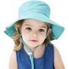 imageBaby Sun Hat Adjustable Cap Toddler Beach Summer Hats UPF 50 for Baby Girl BoyLight Blue
