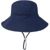 imageBaby Sun Hat Adjustable Cap Toddler Beach Summer Hats UPF 50 for Baby Girl BoyNavygrey