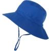 imageBaby Sun Hat Adjustable Cap Toddler Beach Summer Hats UPF 50 for Baby Girl BoySapphire Blue