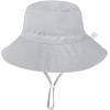 imageBaby Sun Hat Adjustable Cap Toddler Beach Summer Hats UPF 50 for Baby Girl BoyWhitegray