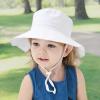 imageBaby Sun Hat Adjustable Cap Toddler Beach Summer Hats UPF 50 for Baby Girl BoyWhitepink