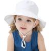 imageBaby Sun Hat Adjustable Cap Toddler Beach Summer Hats UPF 50 for Baby Girl BoyWhitepink