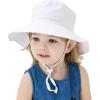 imageBaby Sun Hat Adjustable Cap Toddler Beach Summer Hats UPF 50 for Baby Girl BoyWhitepink